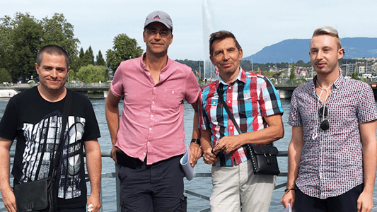 Screenwriters of a science fiction film: today, I had a meeting with the screenwriters ofExpansion. An excellent team who will contribute to making an exceptional film! From left to right : Jean-Clément Gunter, Kristian Unell, Alain Darne and Darek Yokaï.