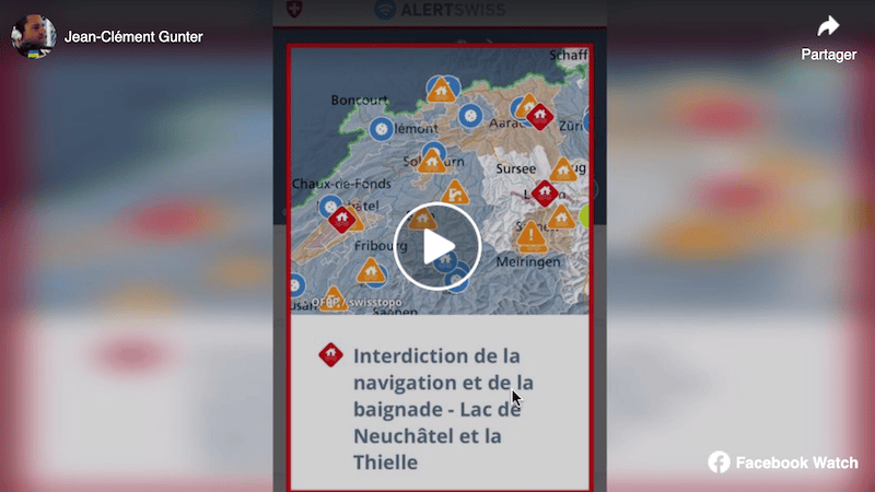 Alerte inondations - Genève, en Suisse (Dérèglement climatique, sauvons l'humanité).