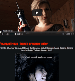 Un site Internet qui parle des films d'horreur Séquelles et Pourquoi nous !.