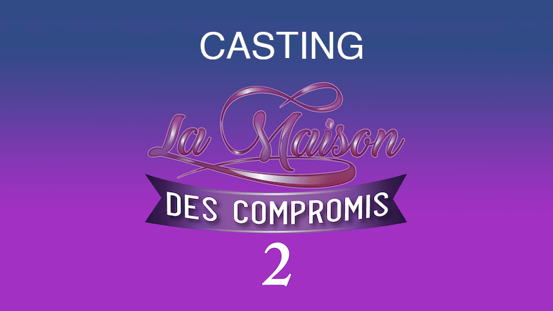 Casting candidats de téléréalité pour La maison des compromis 2 : nous recherchons des femmes et des hommes entre 18 et 40 ans. Tournage cet été. Vivre en communauté avec des candidats très différents et donc faire des compromis. Tournage près de Genève (Suisse). Une semaine pleine d’activités différentes. Une aventure humaine que vous n’oublierez jamais. La téléréalité sera diffusée sur les plateformes VOD et AVOD. Casting ouvert à toute la France et la Suisse. Veuillez remplir une fiche de candidature : ici. D'avance merci pour votre candidature.