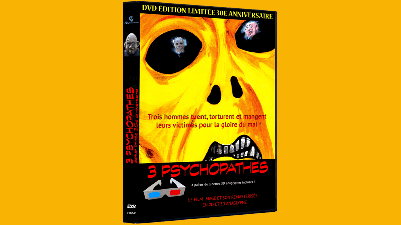 Film d'horreur underground : pour les 30 ans de mon premier film, 3 psychopathes, un DVD édition limitée sortira le vendredi 13 août 2021. Vous pouvez déjà le précommander dans la boutique. Le DVD comporte le film en 2D et en 3D anaglyphe avec quatre paires de lunettes rouge et bleu ainsi que des bonus inédits. L'image et le son ont été remastérisés. Tout cela dans un beau boîtier couleur or. Le film sortira le même jour en VOD, version 2D, 4K UHD. C'est le 8ᵉ et certainement dernier DVD édité JCG Production. Prochainement sortira la saison 2 en streaming de La maison des compromis. Le streaming représente déjà 99 % des revenus de JCG Production.