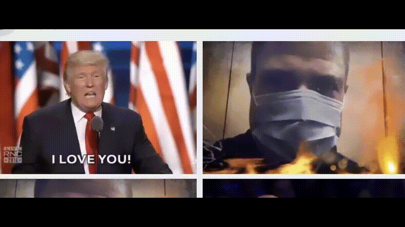 GIF Keyboard application : en envoyant un message SMS à des amis, j'ai rajouté un GIF rigolo de l'application GIF Keyboard. Et quelle n'a pas été ma surprise quand j'ai vu ma tête dans l'application. Une photo que j'avais postée il y a quelques mois sur les réseaux sociaux. J'ai beaucoup ri, d'autant plus que je me trouve à côté de Trump. Je ne sais pas qui a eu cette bonne idée.