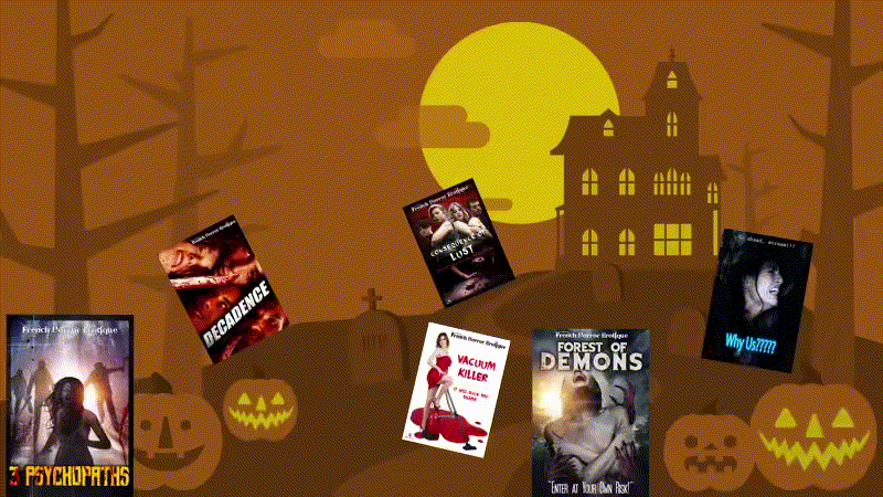 Halloween 2023 approche ! Les six films d'horreur de JCG Production sont parfaits pour une soirée horrifique ! Disponibles en streaming et DVD ici.