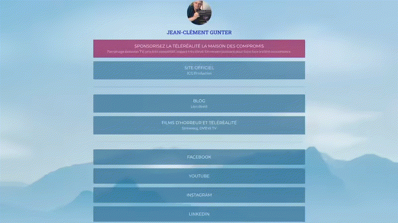 Landing page (page d'atterrissage en français) : vous désirez me suivre, c'est désormais encore plus facile. Il suffit de mettre dans vos favoris le lien Taplink. Une page Taplink ou vous trouverez en lien mon site, mais aussi mes réseaux sociaux Facebook, YouTube Instagram et LinkedIn, ainsi que les dernières nouveautés. 