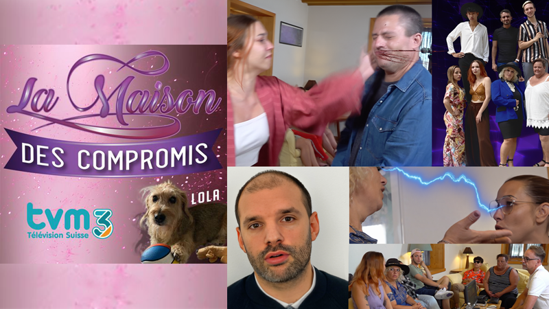 Série Téléréalité – Une saison 3 explosive ! : dans le dernier épisode de La Maison des compromis 2, le retour de Mehdi a fait perdre son sang‐froid à Irina, qui a violemment frappé Jean‐Clément. Comment les choses vont‐elles évoluer désormais ? La saison 3 débute sur TVM3 et TVM3.tv ce mercredi à 19 h 30 ! Retrouvez 15 épisodes inédits tous les mercredis à 19 h 30. Rediffusions les jeudis à 14 h, les dimanches à 16 h et les lundis à 22 h.