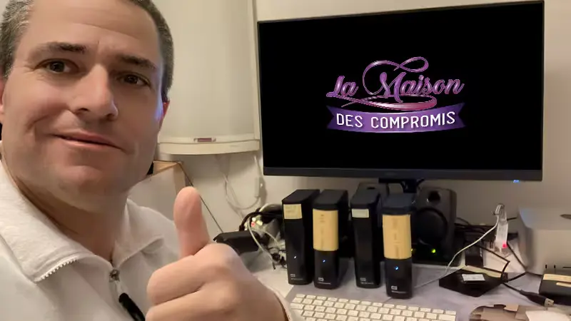 Reality TV soon on television: post-production (image editing, sound mixing, calibration, etc.) of La maison des compromis - season 2 is FINALLY over. I am now working on season 3. The 3 seasons will be broadcast on a television channel.