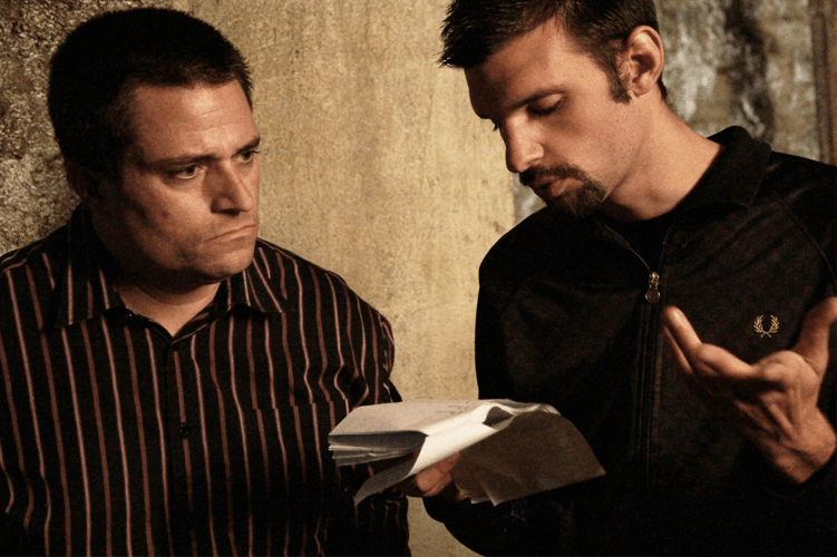 Le comédien Mehdi Boccard et le réalisateur Jean-Clément Gunter - sur le plateau du film Pourquoi nous ! (Film d'horreur avec des infectés.)