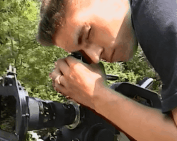 Tournage du film Décadence (Jean-Clément Gunter réalisateur et producteur) - Il filme avec une caméra super 16 mm/pellicule 16 mm.